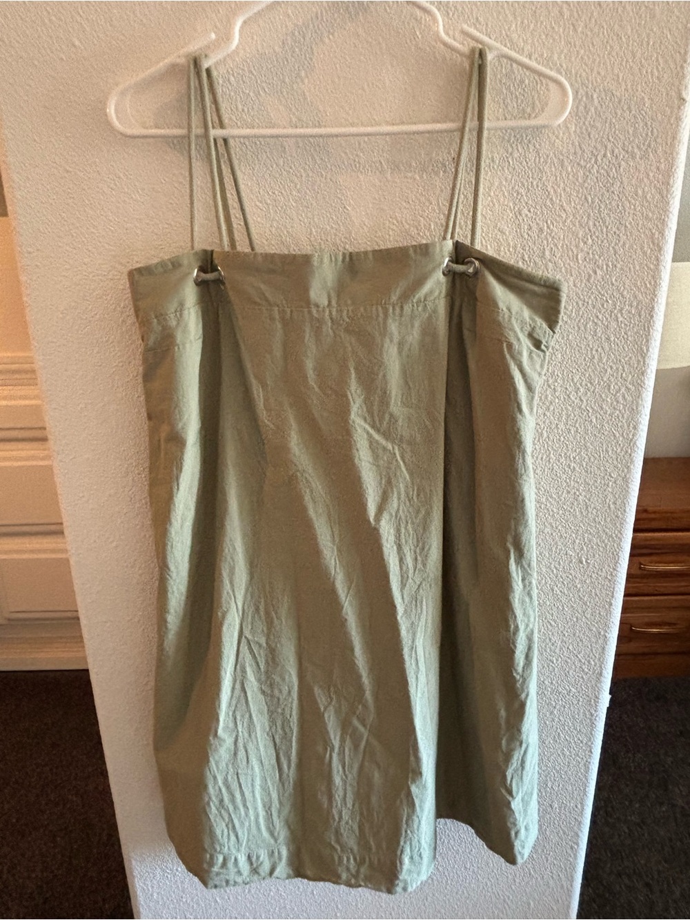 by Anthropologie Sage Green Rope Strap Dress